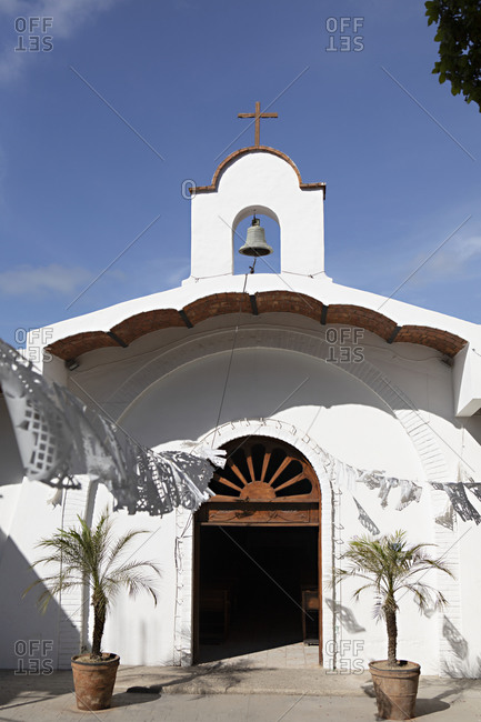 White church in Sayulita, Mexico