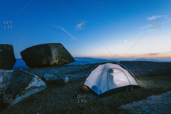 Camping atop Pitch off Mountain, Adirondacks, New York