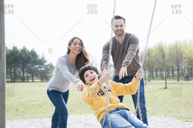 Push On The Swing Stock Photos Offset