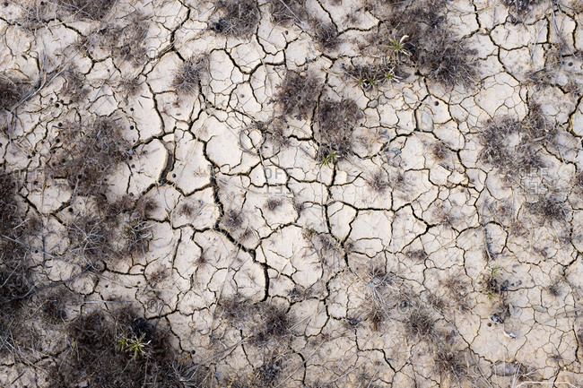 Dried-out soil, Aljezur, Algarve, Portugal, Europe