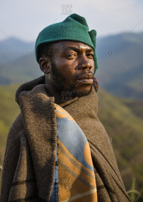 February 13, 2015: Basotho Shepherd, Lesotho, Africa