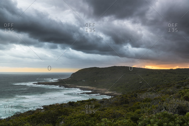 Robberg Nature Reserve at sunset, South Africa