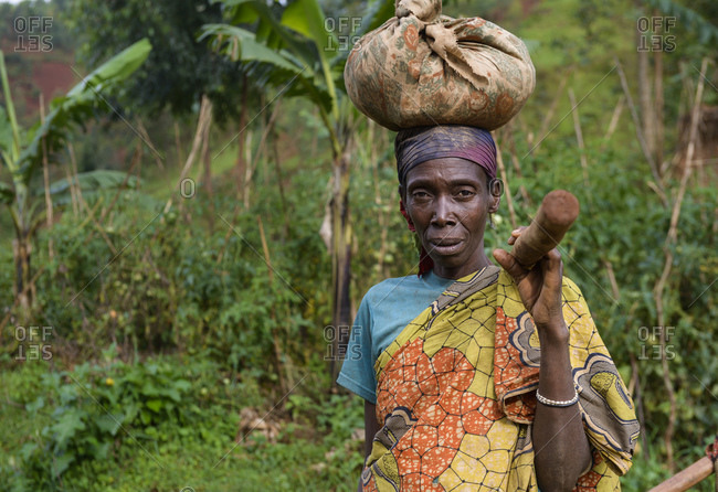October 30, 2014: Woman wearing traditional clothing, Burundi, Africa