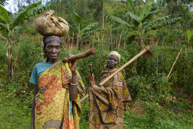 October 30, 2014: Women with traditional clothing, Burundi, Africa