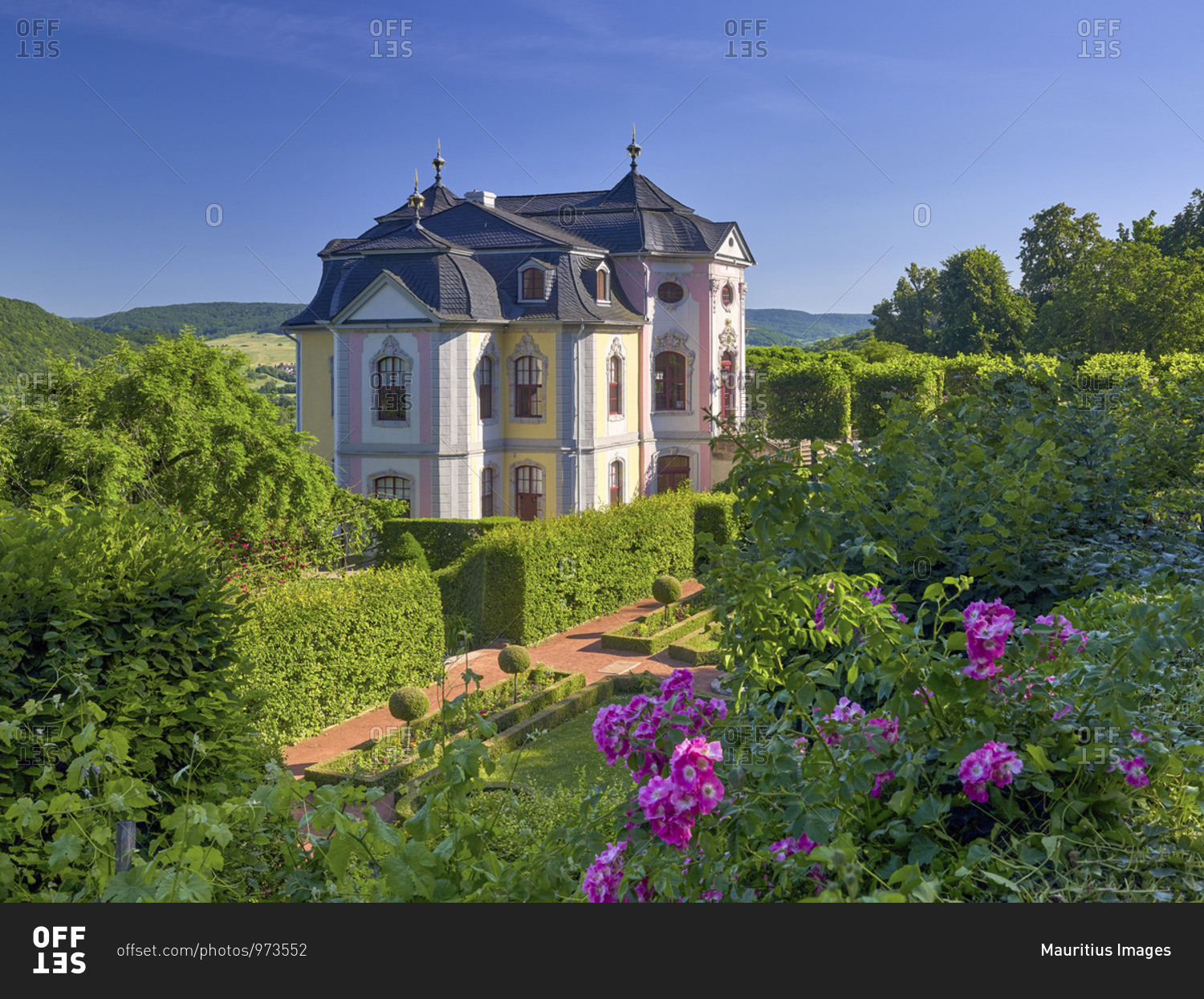 Rococo castle of the Dornburger castles, Dornburg, Thuringia, Germany