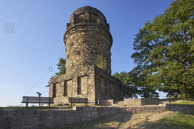 Bismarck Tower at the Spitzhaus in Dresden Radebeul, Saxony, Germany