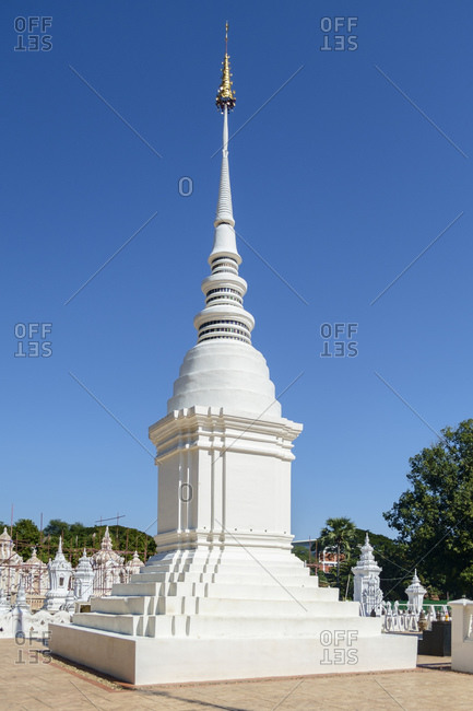 Chedi in Wat Phra Singh temple complex, Chiang Mai, Thailand