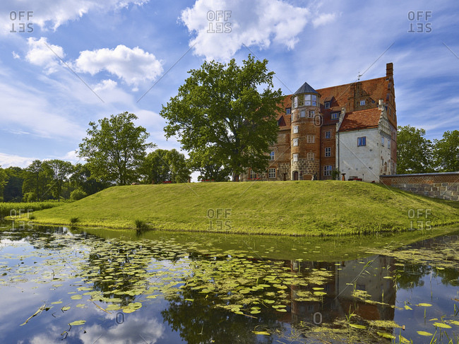 June 21, 2015: Ulrichshusen Castle near Moltzow, Mecklenburg-West Pomerania, Germany