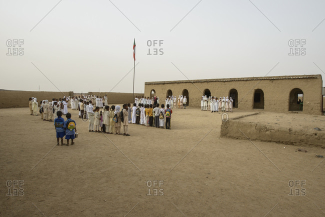 April 23, 2014: Children of a school in central Sahara, Sudan