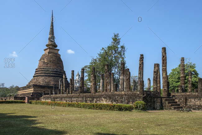 Chedi in the Sukhothai Historical Park, UNESCO World Heritage Site, Thailand