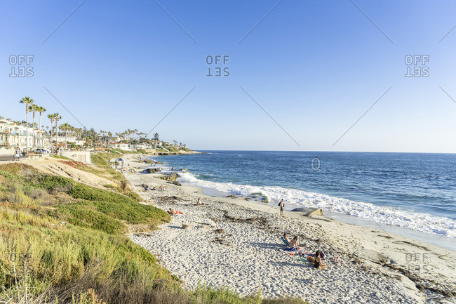 July 2, 2017: Dream beach, Windansea Beach, La Jolla, San Diego, California, USA