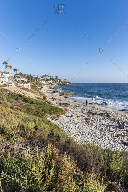 July 2, 2017: Dream beach, Windansea Beach, La Jolla, San Diego, California, USA