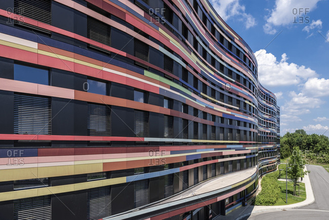 June 5, 2016: Facade of the Department of Urban Development and Housing, BSW, Wilhelmsburg, Hamburg, Germany