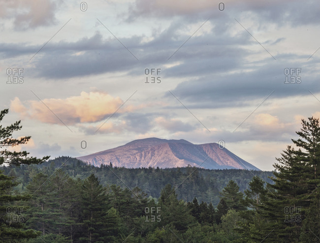 Mount Katahdin at dusk, Maine, USA