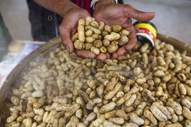 Peanuts at a Food Stand in Taunggyi, Myanmar.