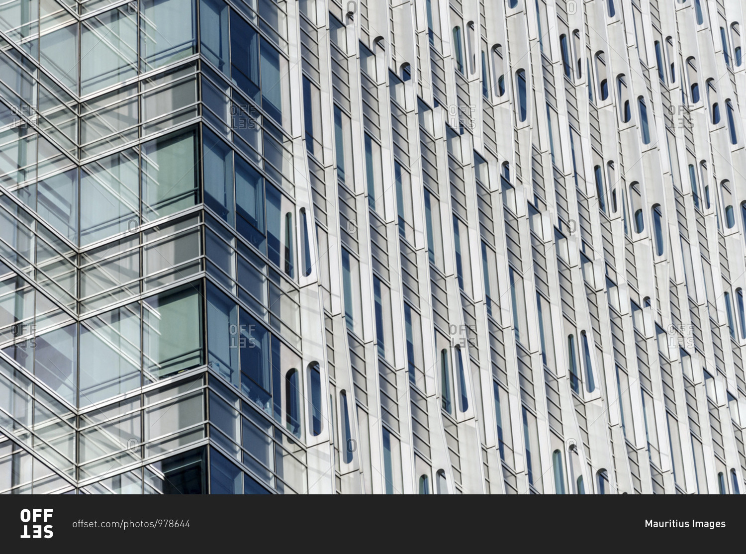 October 21, 2013: Modern facade, architecture, Puxi, Shanghai, China ...