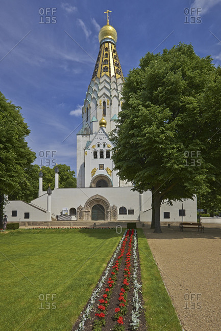 May 25, 2014: Russian church in Leipzig, Saxony, Germany, Europe