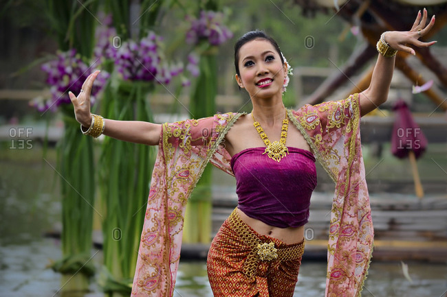 July 24, 2013: Traditional water theater dancer, Ayutthaya, Thailand, Southeast Asia