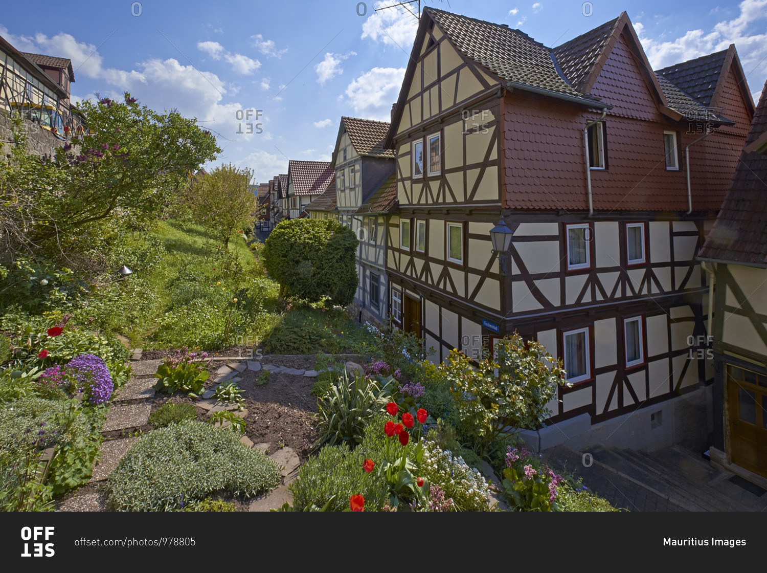 Houses in the Fischerstad in Allendorf, Bad Sooden-Allendorf, Werra-Meissner-Kreis, Hesse, Germany, Europe