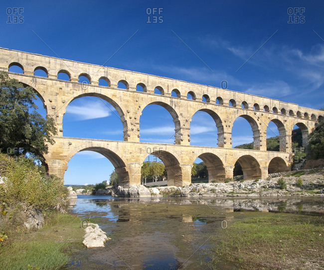 World Heritage Site Pont du Gard, South of France, France, Europe
