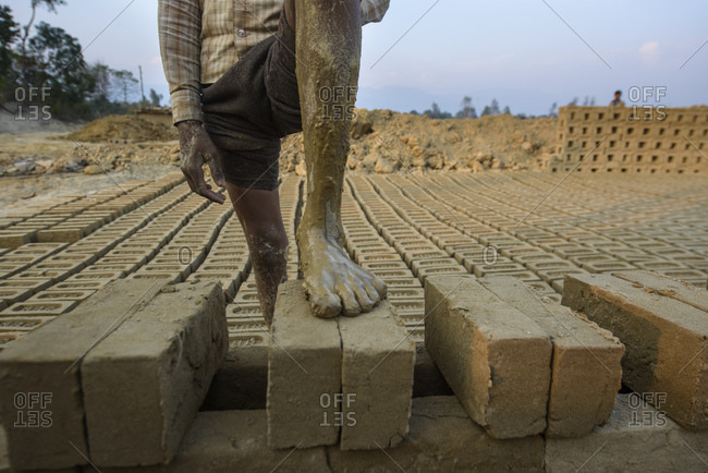 Worker of a brickyard, Mahendranagar, West Terai, Nepal