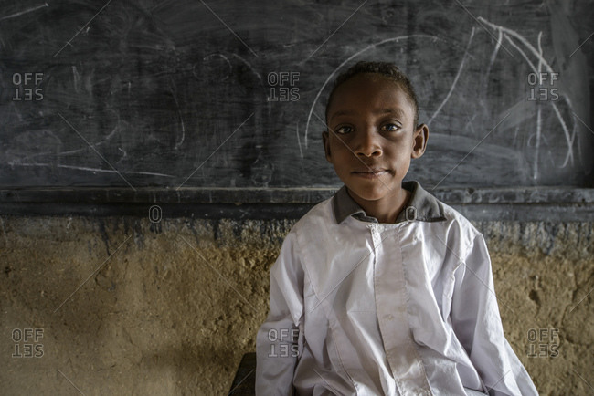 April 23, 2014: Child of a school in central Sahara, Sudan