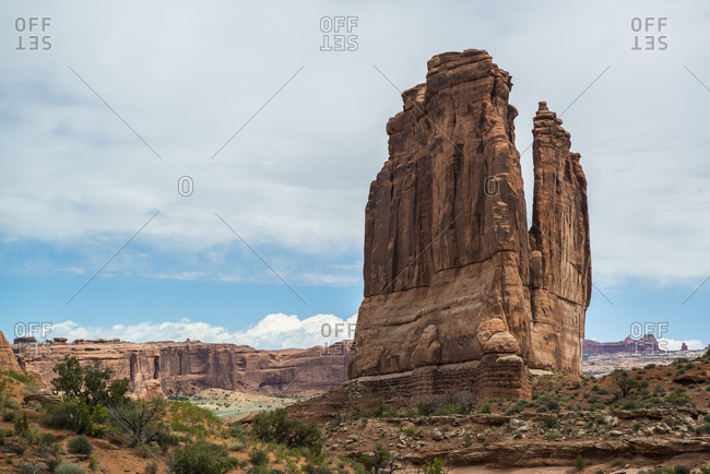 Courthouse Towers, Tower of Babel, The Organ,  Arches National park, Utah, USA