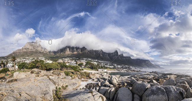 Camps Bay Beach with Table Mountain, Cape Town, Western Cape, South Africa, Africa