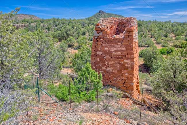 Historic Puntenney Kiln in Prescott National Forest, one of few relics left of the ghost towns of Puntenney and Cedar, Arizona, United States of America, North America