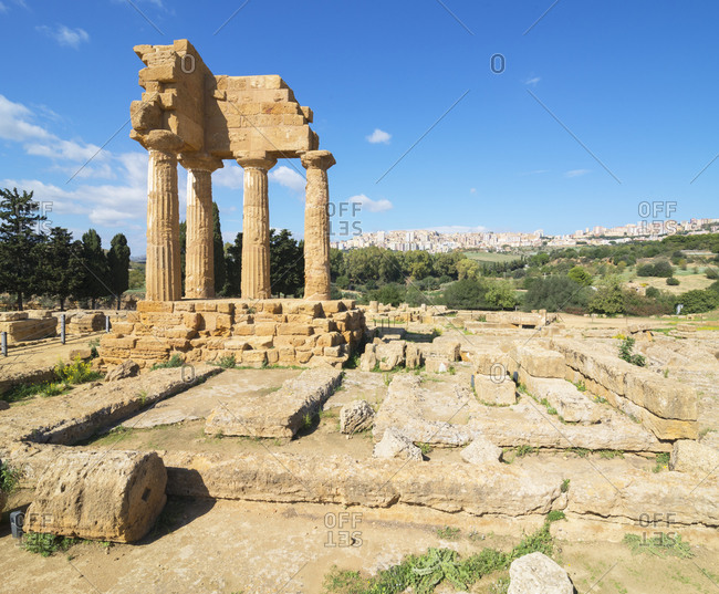 Temple of Castor, Valley of the Temples, Agrigento, Sicily, Italy