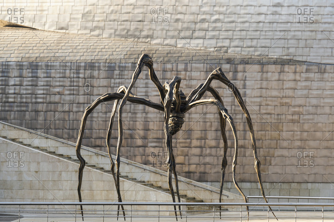 October 5, 2019: Spain, Bilbao, Guggenheim Museum, sculpture, spider, maman