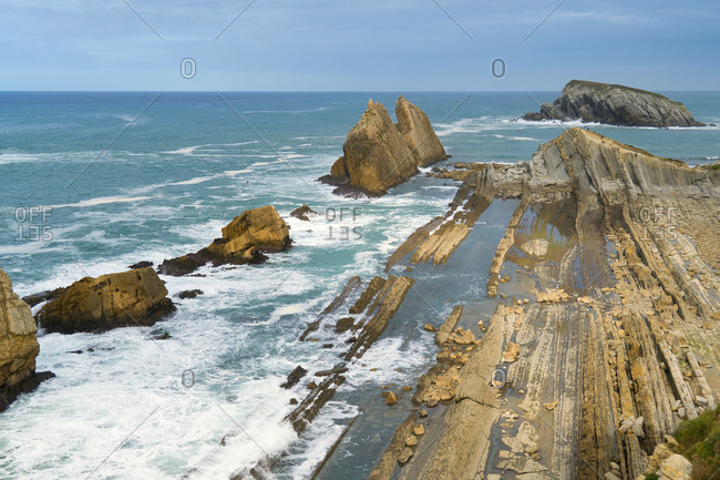 Spain, north coast, Cantabria, Costa Quebrada, Geopark