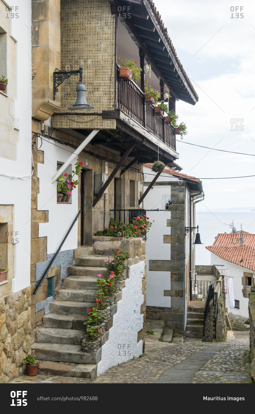 Spain, north coast, Asturias, Lastres, picturesque fishing village