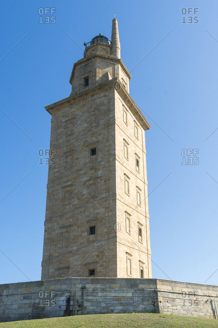 Spain, north coast, Galicia, A Coruna, Hercules tower, landmark, Unesco World Heritage