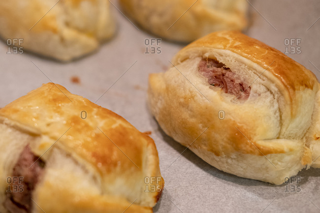 Savory pastry with shredded duck