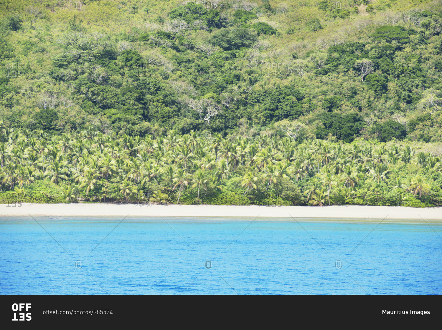 Tropical beach, Waya island, Yasawa island group, Fiji, South Pacific islands, Pacific