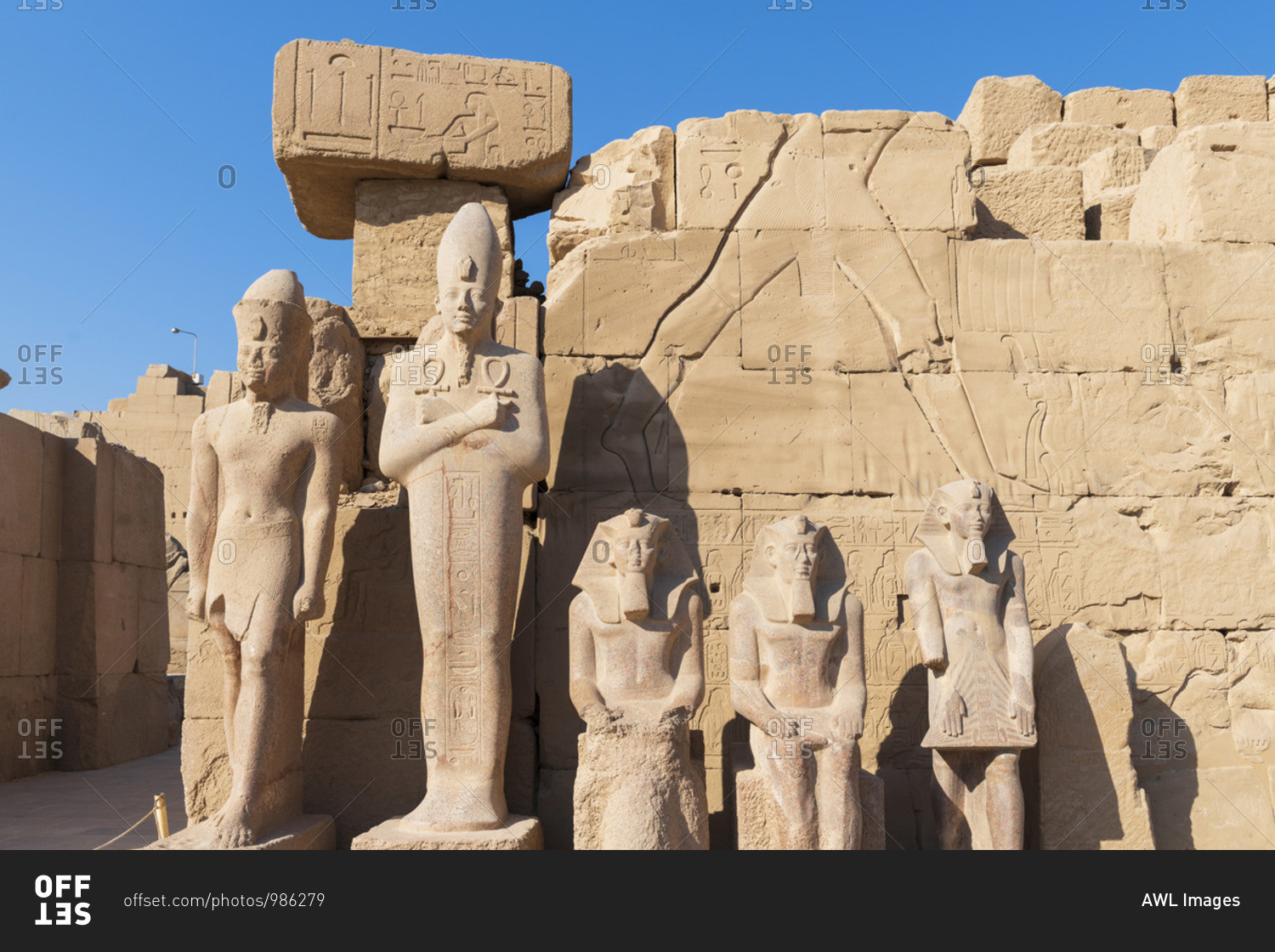 Sculptures at the Karnak Temple, Luxor, Egypt, Africa