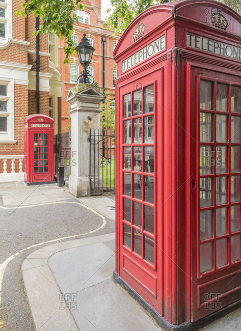 Call boxes Mayfair, London, England, UK
