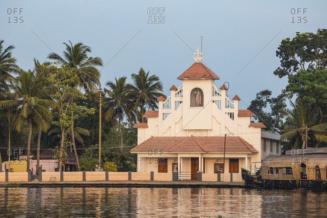 India, Kerala, Alappuzha (Alleppey),  Alappuzha (Alleppey) backwaters, Church