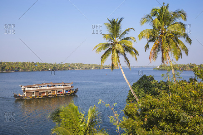 February 3, 2020: India, Kerala, Kollam, Ashtamudi Lake