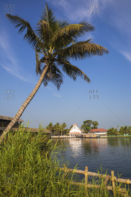 India, Kerala, Alappuzha (Alleppey),  Alappuzha (Alleppey) Church on backwaters