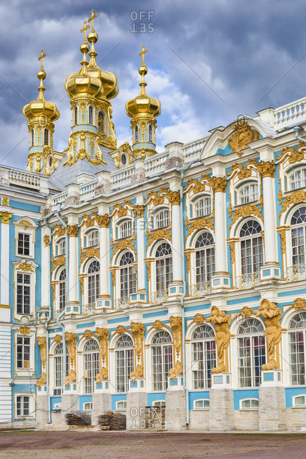 August 28, 2017: Catherine palace, Pushkin, Tsarskoye Selo, Russia