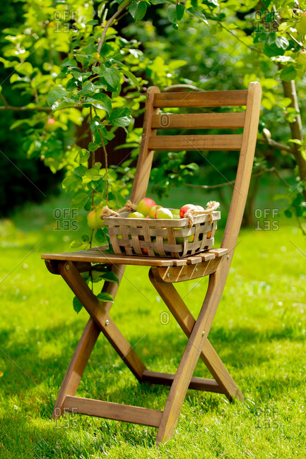 garden chair stock photos - OFFSET