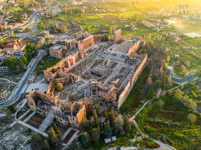 Aerial View Of Baalbek Ruins Lebanon Stock Photo OFFSET   Photo 