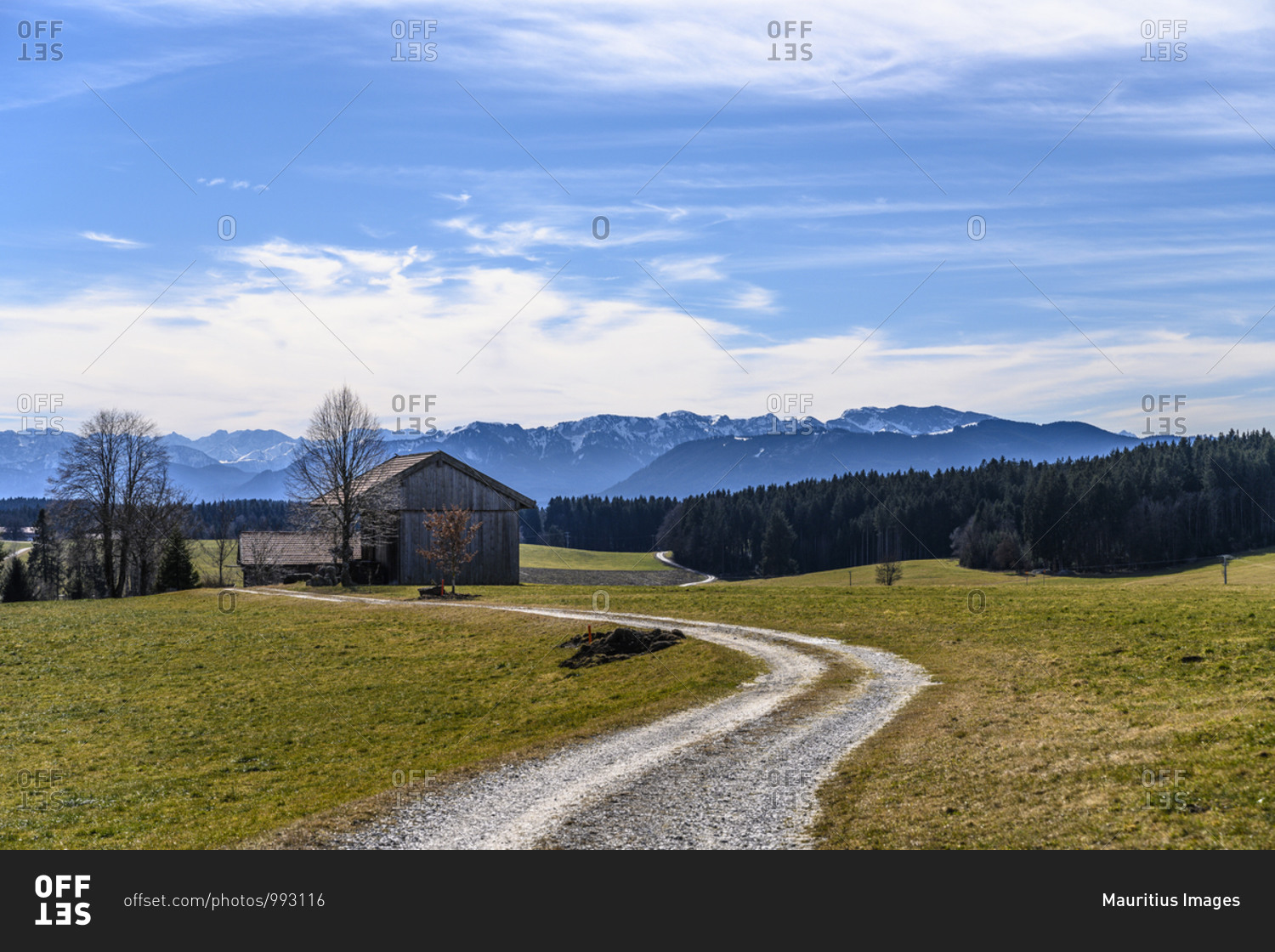 Germany, Bavaria, Upper Bavaria, Tolzer Land, Dietramszell, Humbach district, view of pre-Alps