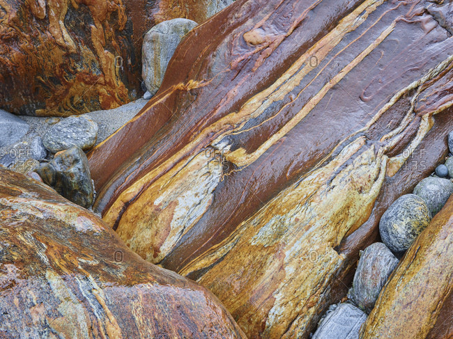 Rocks in the Verzasca Valley, Ticino, Switzerland
