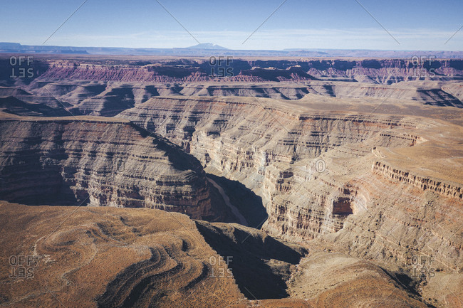 Aerial view of utah canyon