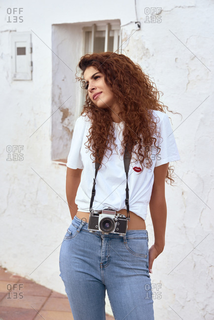 Young Woman In Jeans Posing Stock Photos Offset