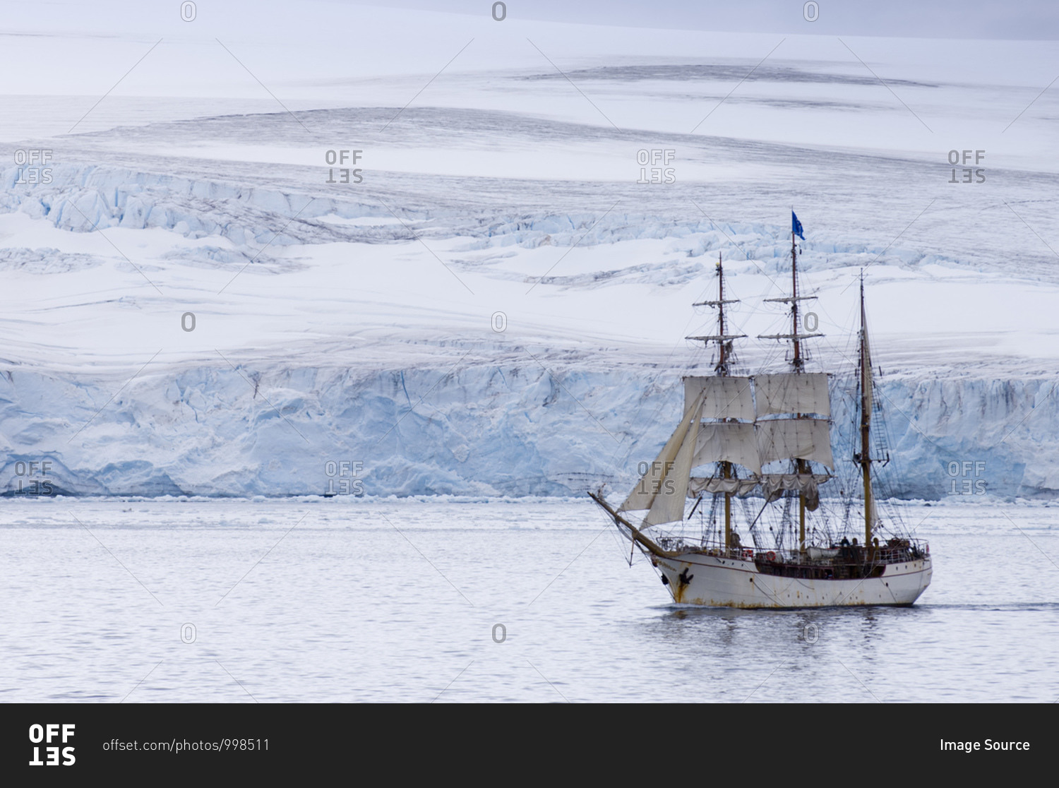 Sailing ship Europa, South Shetlands Islands, Livingston Island, Antarctica
