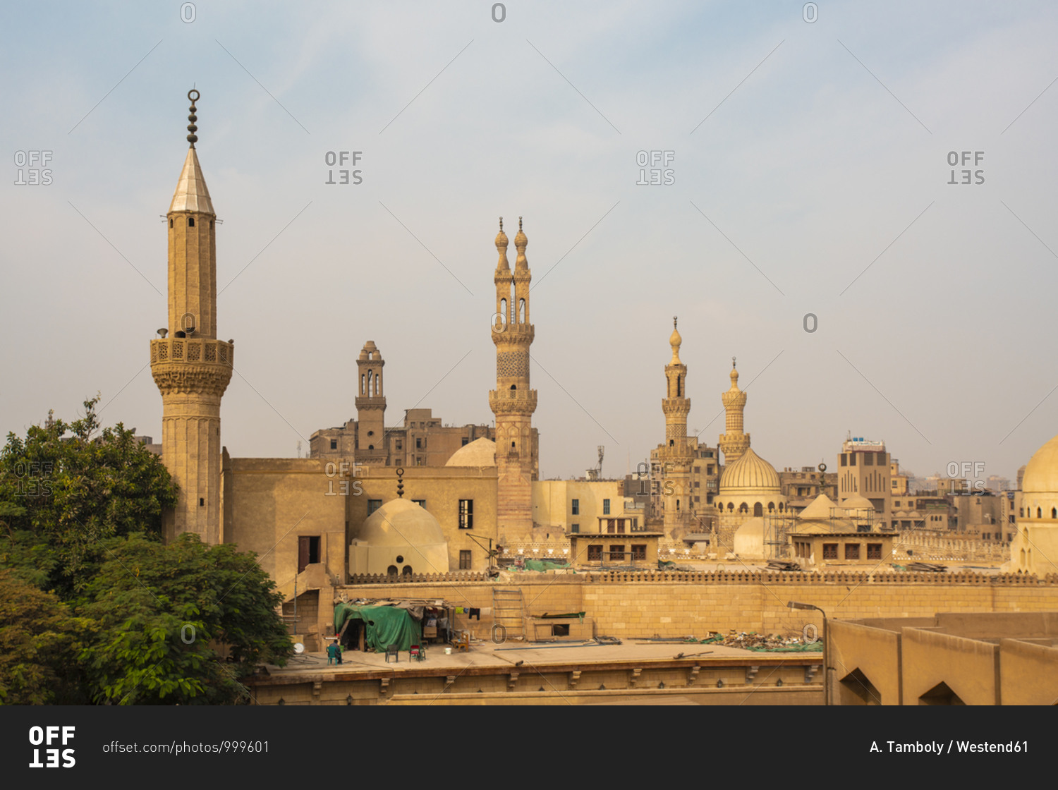 Egypt- Cairo Governorate- Cairo- Minarets of Al-Azhar Mosque